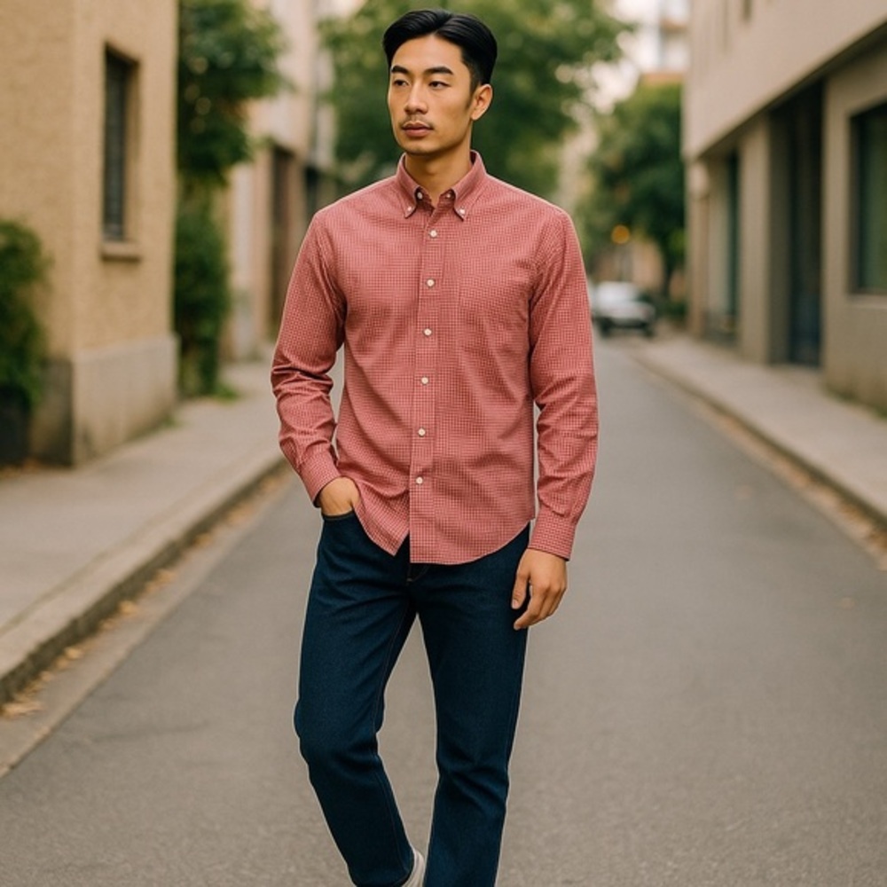 J. Crew‎ Mens Long Sleeve Checkered Shirt Size XS